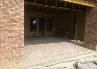 Stone Paved Patio Construction