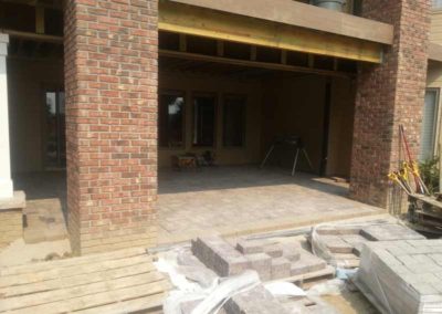 Stone Paved Patio Construction