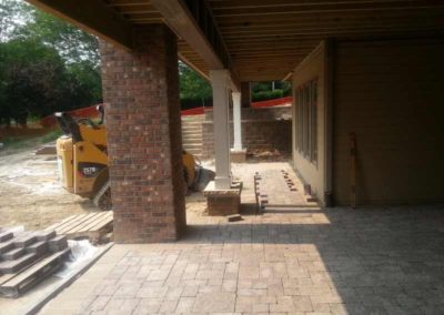 Stone Paved Patio Construction